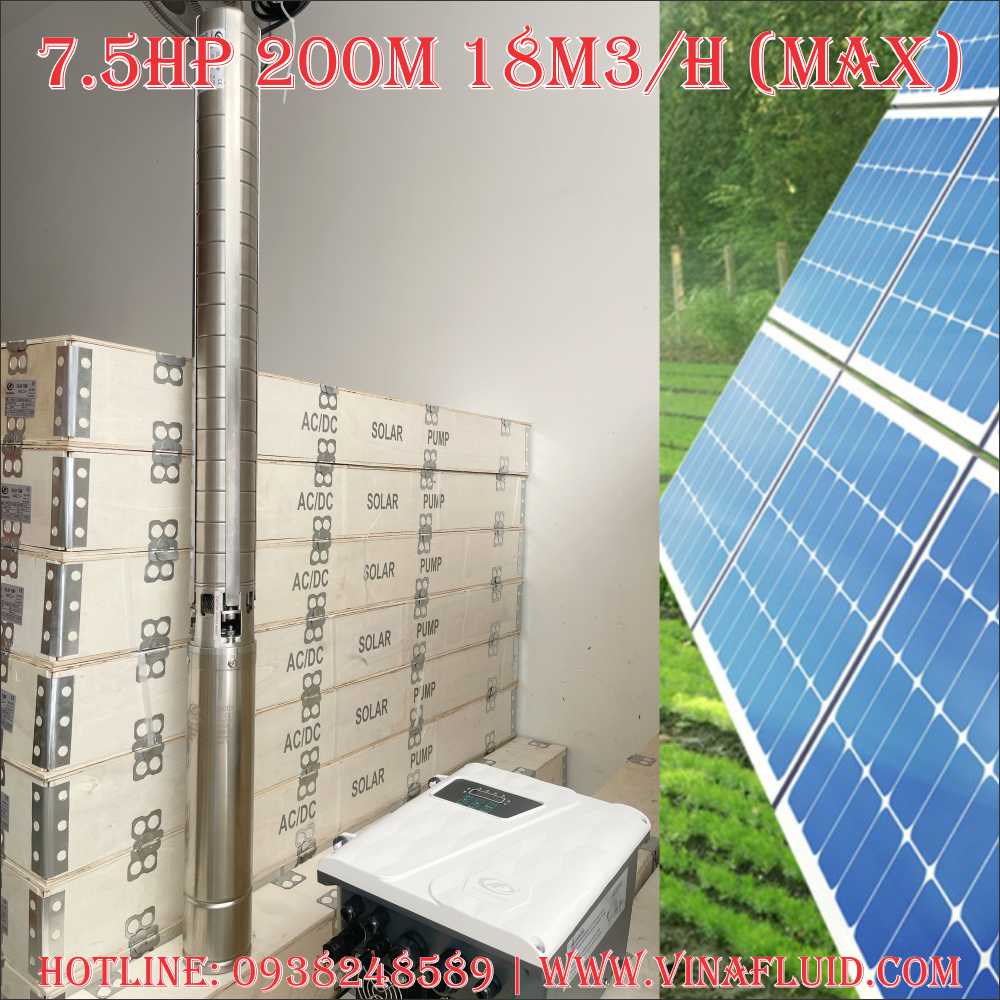 Bơm Năng Lượng Mặt Trời Chạy Trực Tiếp 7.5HP | 5500W