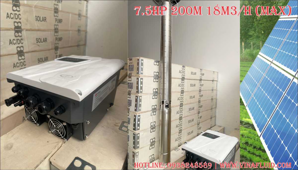 Bơm Năng Lượng Mặt Trời Chạy Trực Tiếp 7.5HP | 5500W