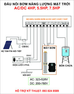 Đấu nối bơm hỏa tiễn năng lượng mặt trời công suất lớn
