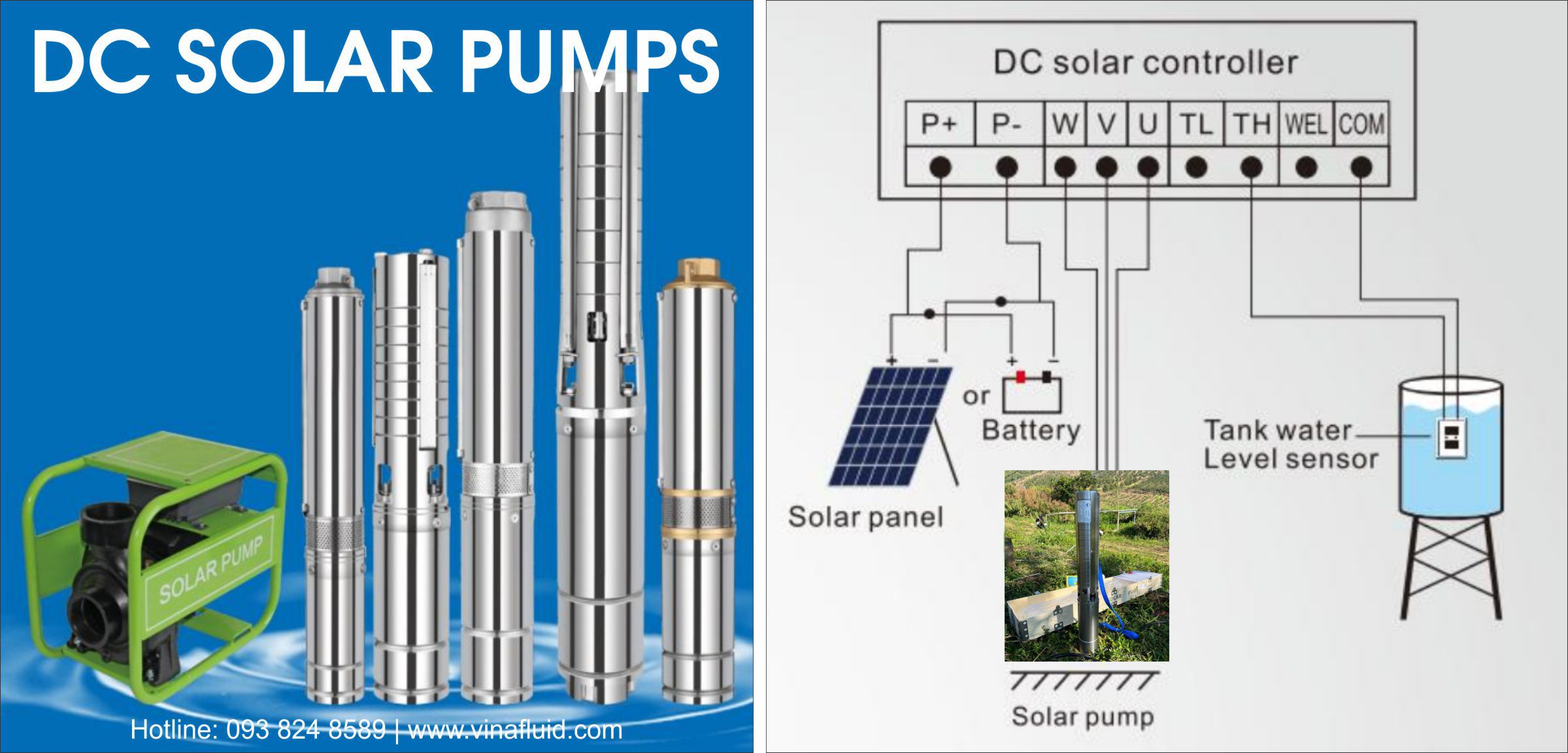 Bơm hỏa tiễn năng lượng mặt trời DC chạy trực tiếp từ tấm pin