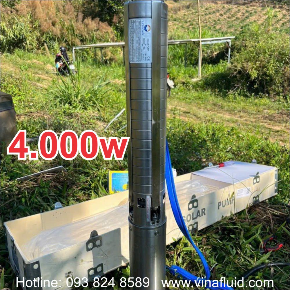Bơm hỏa tiễn năng lượng mặt trời DC 4000W 4 inch