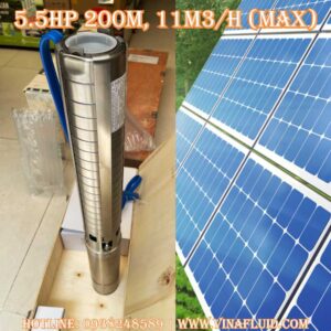 Bơm hỏa tiễn NLMT DC 4000w 200m 11m3/h 4LVSC11-200-380/550-4000 A/D