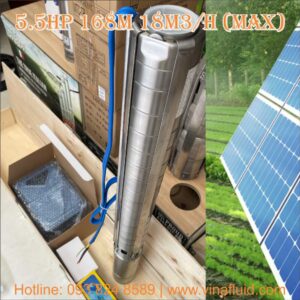 Máy Bơm Năng Lượng Mặt Trời DC 5.5HP 4 inch 168m 18 khối