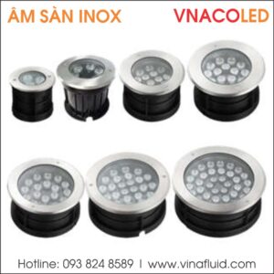 Đèn âm sàn Inox LED 12/24V
