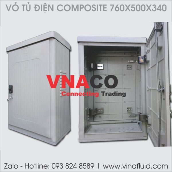 Vỏ tủ điện Composite kích thước 760x500x340